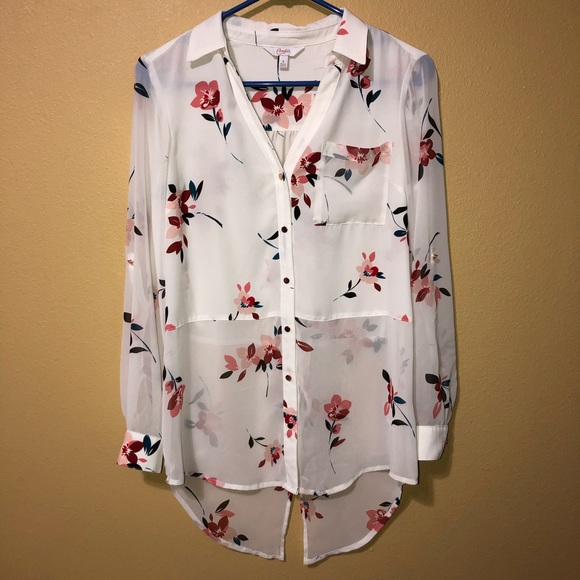 Candie's Tops - [Candie’s] Button Down Floral Blouse